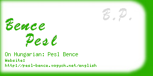 bence pesl business card